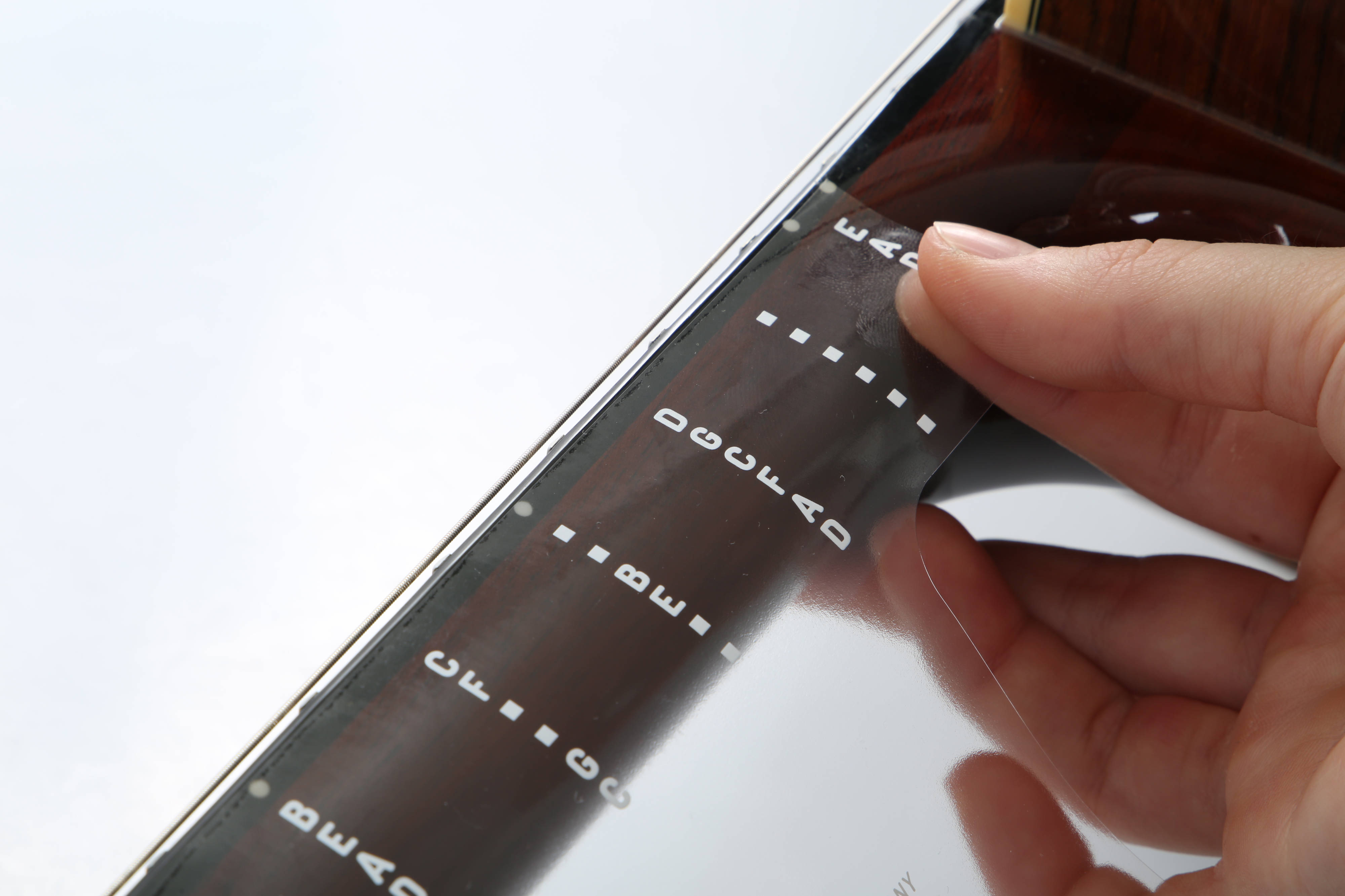 Guitar Notesfoil | Quick Guide | Obere Kante am Ende