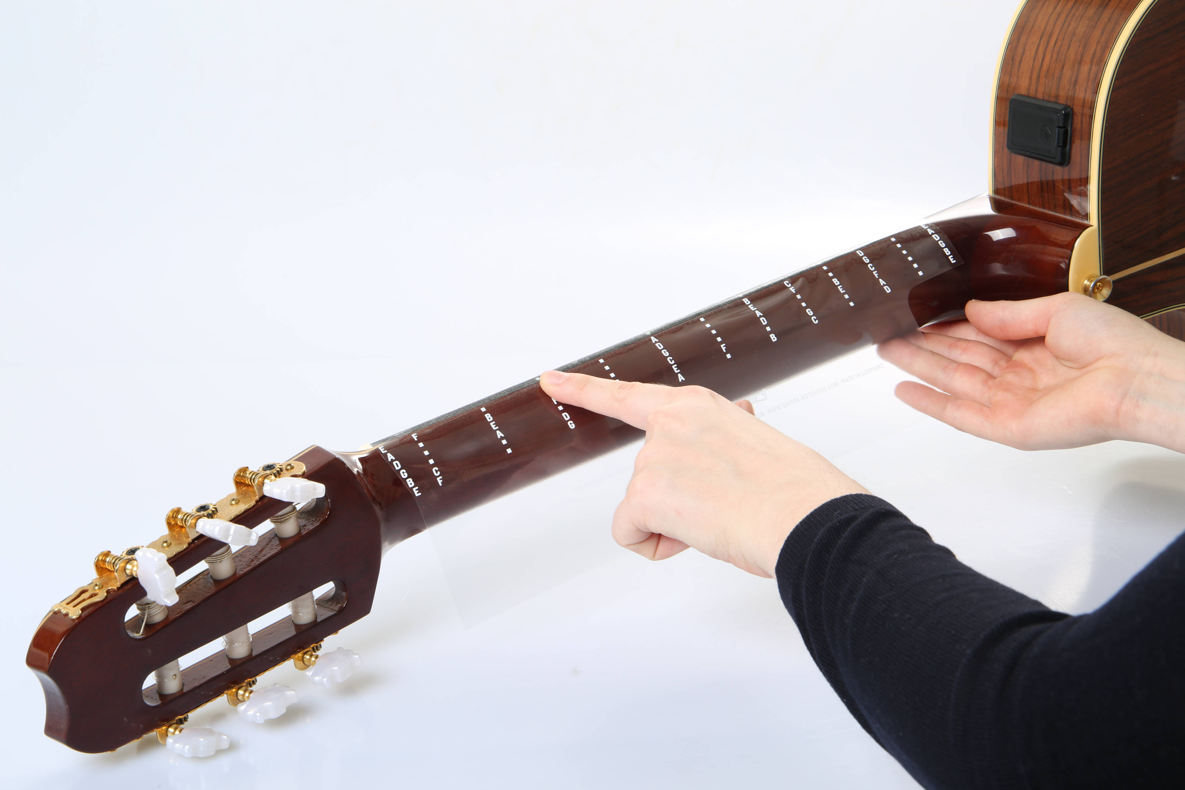 Guitar Notesfoil | Quick Guide | Mittleren Bereich andrücken